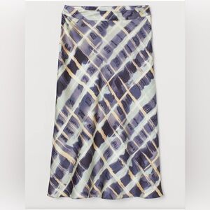 H&M, Satin midi, high waist, slip skirt, size 4